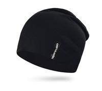EMPIRELION 9" Multifunctional Lightweight Beanies Hats, Sun Protection Running Skull Cap Helmet Liner Sleep Caps for Men Women (Black)