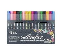Empirer Pens For Art - Metallic Marker Glitter Glitter | Easy To Use Dual Tip Sketch Kit, Rainbow Ink Calligraphy Pens For Scrapb Albums