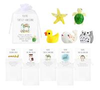 Employee Appreciation Gift Bulk - 5 Set Pack Inspirational Gift's for Coworkers | Thank You Staff Gift | Animal Puns Note Cards with Resin Toys, Funny Office Pocket Favors for Teachers and Nurses