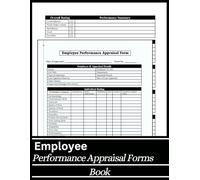 Employee Performance Appraisal Forms Book: Performance Review and Evaluation Log Book for Employees ,14 + Categories