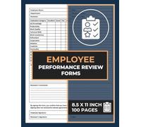 Employee Performance Review Forms: Staff Evaluation Log Book | Workplace & HR Performance Record Forms | Employee Assessment Tracker Journal