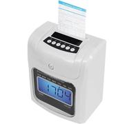 Employee Time Clock Machine with LCD Display, Automatic Sync, Card Recognition for Office and Small Business Attendance Tracking