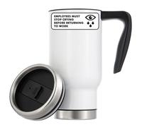Employees Must Stop Crying Before Returning to Work Vacuum Insulated Thermal Travel Coffee Mug 480ml White