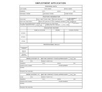 Employment Application Forms Book: Applicant Record Log for Hiring Managers and Small Businesses | Organized Templates for Candidate Details, Work History, and Interview Notes