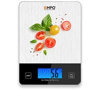 EMPO Professional Digital Kitchen Scale with Tempered Glass - Food Scale - High Accuracy Electronic Cooking Scale with LCD Display and Tare Feature, Batteries Included