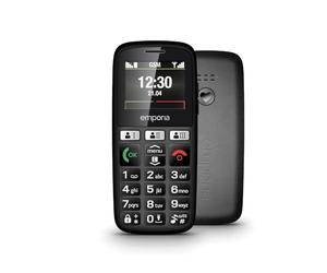 Emporia E30 Mobile phone for seniors, Contract-free key phone, Mobile phone with emergency button, Extra large keys, Ideal for the elderly, Easy to use, Black