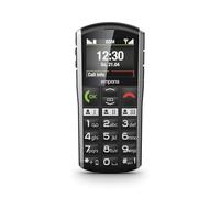 emporiaSIMPLICITY, Cell phone for seniors, Touch-button phone without subscription, Mobile phone with emergency call button, 2-inch screen, Black
