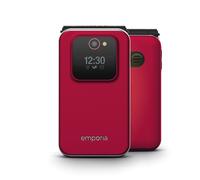 emporiaJOY-LTE, Senior Mobile Phone 2G, Contract-free key Flip Phone, Mobile Phone with Emergency Call Key, 2.8 Inch Screen, Red