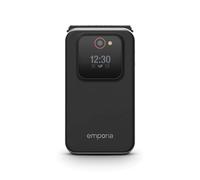 Emporia - JOY LTE - Big-Button 4G FLIP Mobile Phone, ideal for the elderly - Unlocked, Large 2.8" screen, external screen, 2MP camera - BLACK