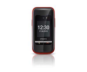 Emporia One Black/Red 2.4" Easy To Use Clamshell 2G - official UK and Ireland version