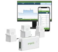 Emporia Vue 3 3-Phase Smart Energy Monitor - Real-Time Electricity Usage Monitor and Power Meter for Business or Home, Solar and Net Metering Compatible, Smart Automation Ready