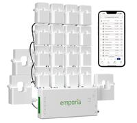 Emporia Vue 3 3-Phase Smart Energy Monitor - Real-Time Electricity Usage Monitor and Power Meter for Business or Home, Solar and Net Metering Compatible, Smart Automation Ready with 16 circuit sensors