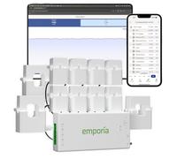 Emporia Vue 3 3-Phase Smart Energy Monitor - Real-Time Electricity Usage Monitor and Power Meter for Business or Home, Solar and Net Metering Compatible, Smart Automation Ready with 8 Circuit sensors