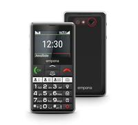emporiaPURE-LTE V76, Senior mobile phone 4G, Button mobile phone without contract, Mobile phone with emergency call button, Black