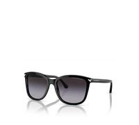 Emporio Armani 0Ea4060 Square Sunglasses Shiny Black Frame With Gradient Grey Lens Black