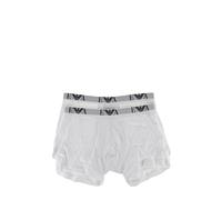 Emporio Armani Underwear Men's Boxer Essential Monogram Pack of 2 Shorts, White/White, L