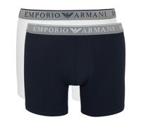 Emporio Armani 2-Pack Endurance Boxer Briefs, White/Armani Blue - X-Large