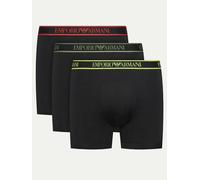 Emporio Armani 3 Pack Boxer Briefs - Black, Multi Coloured Waistbands