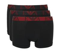 EMPORIO ARMANI Men's Bold Monogram 3-Pack Trunk, Black, M