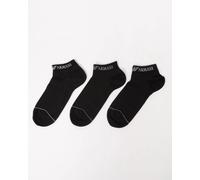 EMPORIO ARMANI MAN'S EXTENDED LOGO 3-PACK SOCKS INSIDE BLACK L/XL