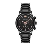 Emporio Armani 43mm Chronograph Black-Tone Ceramic Watch