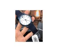 EMPORIO ARMANI AR11025 MEN'S WATCH BLUE MESH BAND WHITE DIAL BLUE CASE