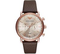 Emporio Armani AR11106 Chronograph Brown Leather BoÃtier Steel Gilded RoseMan