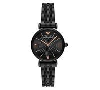 EMPORIO ARMANI AR11245 BLACK CRYSTAL DIAL STAINLESS STEEL LADIES WATCH