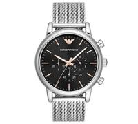 Emporio Armani Watch for Men, Chronograph Movement, 46 mm Silver Stainless Steel Case with a Stainless Steel Strap, AR11429