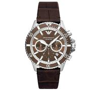 Emporio Armani AR11486 Claudio Chronograph Brown Leather Men's Watch