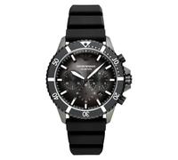 Emporio Armani AR11515 Men's Diver Chronograph Watch - 43mm Black Dial Silicone Strap