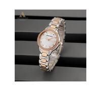 EMPORIO ARMANI AR11569 WOMEN'S WATCH SILVER ROSE GOLD STRAP WHITE DIAL