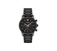 Emporio Armani AR1507 Men's Black Ceramic Quartz Chronograph Watch, 43mm, 50m Water Resistant