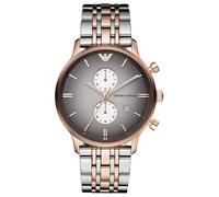 Emporio Armani AR1721 Men's Gianni Two-Tone Watch - 43mm Rose Gold PVD, Quartz Chronograph, Date, 50m Water Resistant