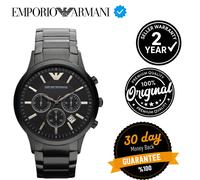 EMPORIO ARMANI AR2453 MENS BLACK CHRONOGRAPH WATCH - NEW - WARRNTY