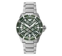 Emporio Armani AR60061 Sea Explorer Meccanico Automatic Men's Watch - 42mm Green Dial Silver Bracelet