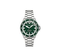 Emporio Armani AR60080 Mens Automatic Divers Watch 42mm Silver And Green NEW