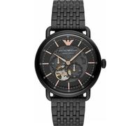Emporio Armani Aviator Meccanico Automatic Black Skeleton Watch AR60025