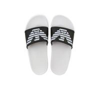 Emporio Armani Beachwear Unisex Slip On Flip Flops White and Black 41