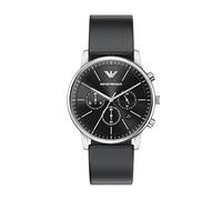Emporio Armani Black Leather Chronograph Watch