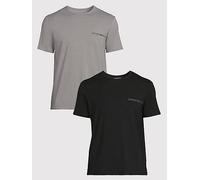 Man's CORE Logoband 2-Pack Crew Neck T-Shirt Black S Regular FIT