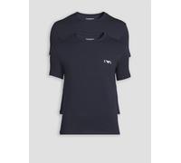 Emporio Armani Bodywear 2 Pack Stretch Cotton Crew Neck T-Shirts, Navy, Size Xl, Men Navy