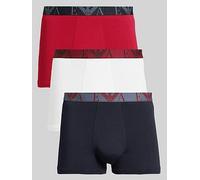Emporio Armani Bodywear 3 Pack Bold Monogram Trunks, Multi, Size S, Men Print