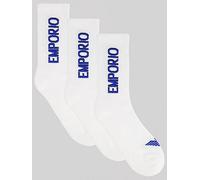 Emporio Armani Bodywear 3 Pack Crew Socks - White, White, Men White