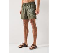 Emporio Armani Bodywear Bold Logo Swim Short, Khaki, Size S, Men Khaki