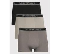 Emporio Armani Bodywear Core Logoband 3 Pack Trunks, Multi, Size M, Men Print