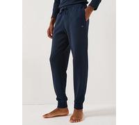Emporio Armani Bodywear Iconic Piquet Cuffed Loungewear Pants, Navy, Size L, Men Navy