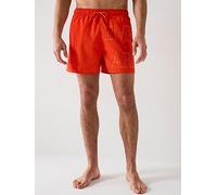 Emporio Armani Bodywear Logo Print Swimshorts, Bright Red, Size M, Men Bright Red