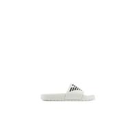 Emporio Armani Bold Eagle Logo Slides Sandal, White+Black, 36