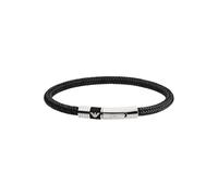 Emporio Armani Jewellery Emporio Armani Gents Eagle Logo Black Nylon B